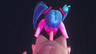 Vocaloid Hentai – POV Miku Blowjob in a Striptease Club